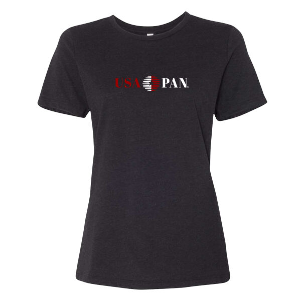 USA Pan Printed - Women’s Relaxed Fit Heather CVC Tee Thumbnail