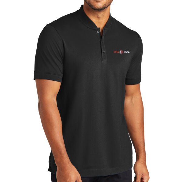 USA Pan Embroidered - Stretch Pique Henley Thumbnail