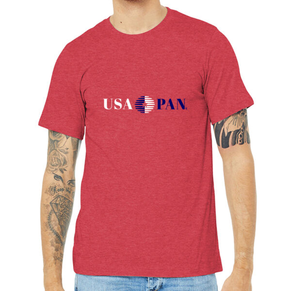 USA Pan Printed- Unisex Heather CVC Short Sleeve Tee Thumbnail